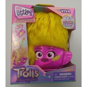 VIVA REAL LITTLES Trolls Backpack with 6 Micro Stationery Surprises